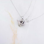 Pendentif Baleine Argent Pyrite face
