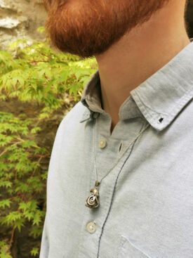 Pendentif Poulpe Argent Pyrite & Améthystes