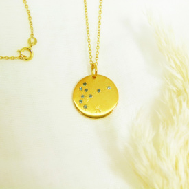Médaille constellation Poisson Vermeil & Topazes