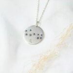 Médaille constellation Scorpion Argent & Topazes