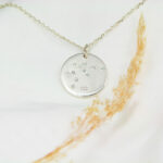 Médaille constellation Verseau Argent & Topazes