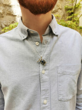 Pendentif Tortue marine Argent & Labradorite