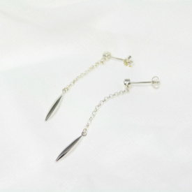 Boucles d'oreilles Fuseaux Argent revers