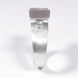 Bague Torii homme unisexe Argent brossé