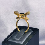 Bague torii femme vermeil et onyx