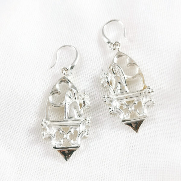 Boucles d'oreilles Gargouille de Notre Dame de Paris Argent