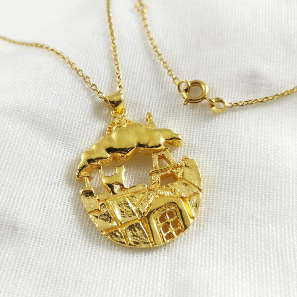 Pendentif Toits de Paris vermeil