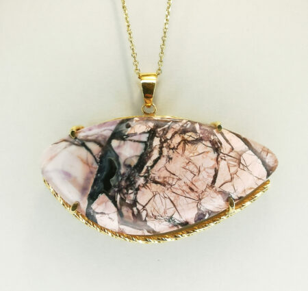 Pendentif Vermeil & Jaspe Tiffany de l'Utah