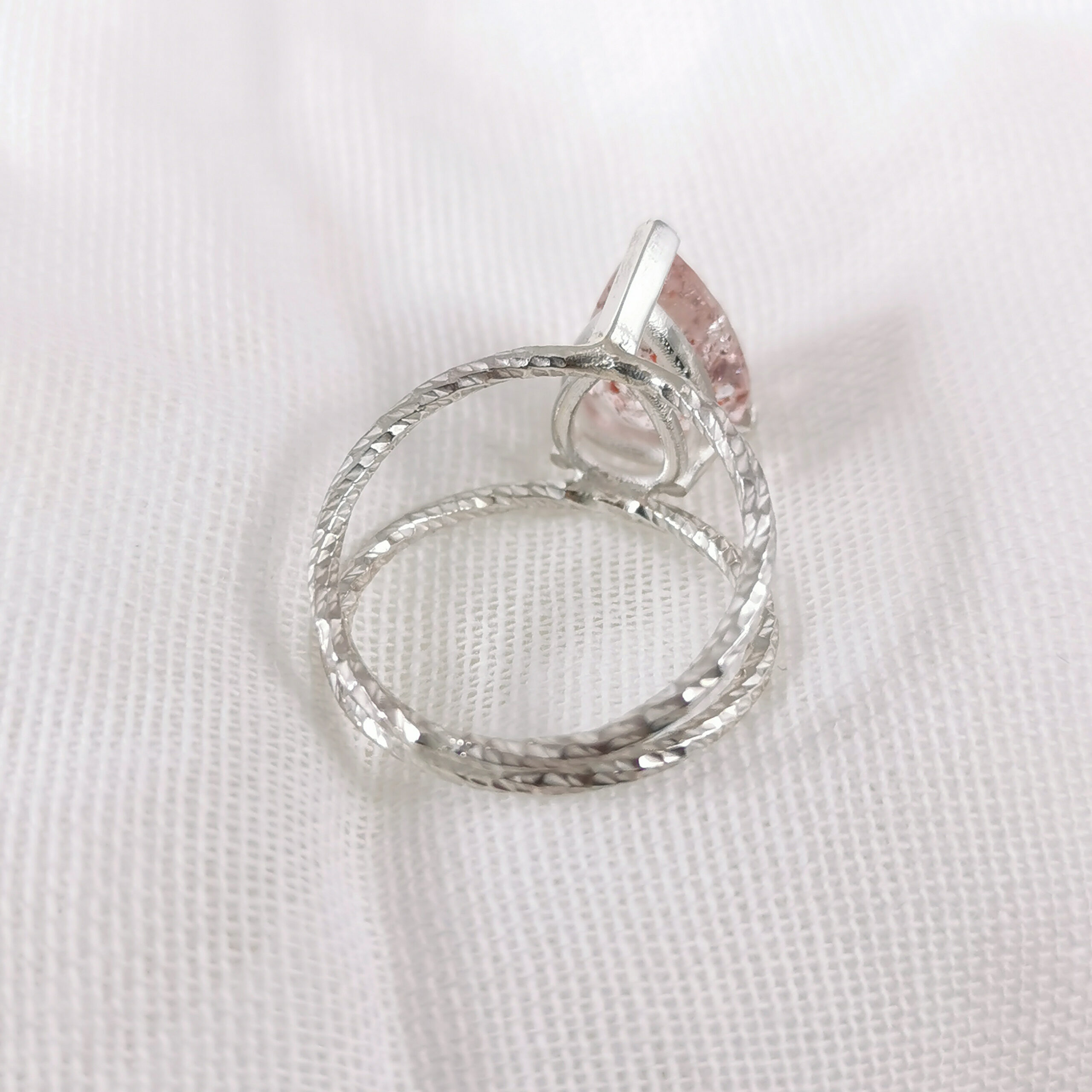 Bague Argent Quartz Hématite Poire Bague Argent Quartz Hématite Poire